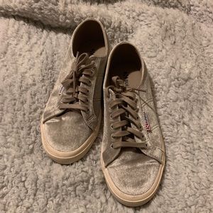 Velvet Grey Superga Sneakers